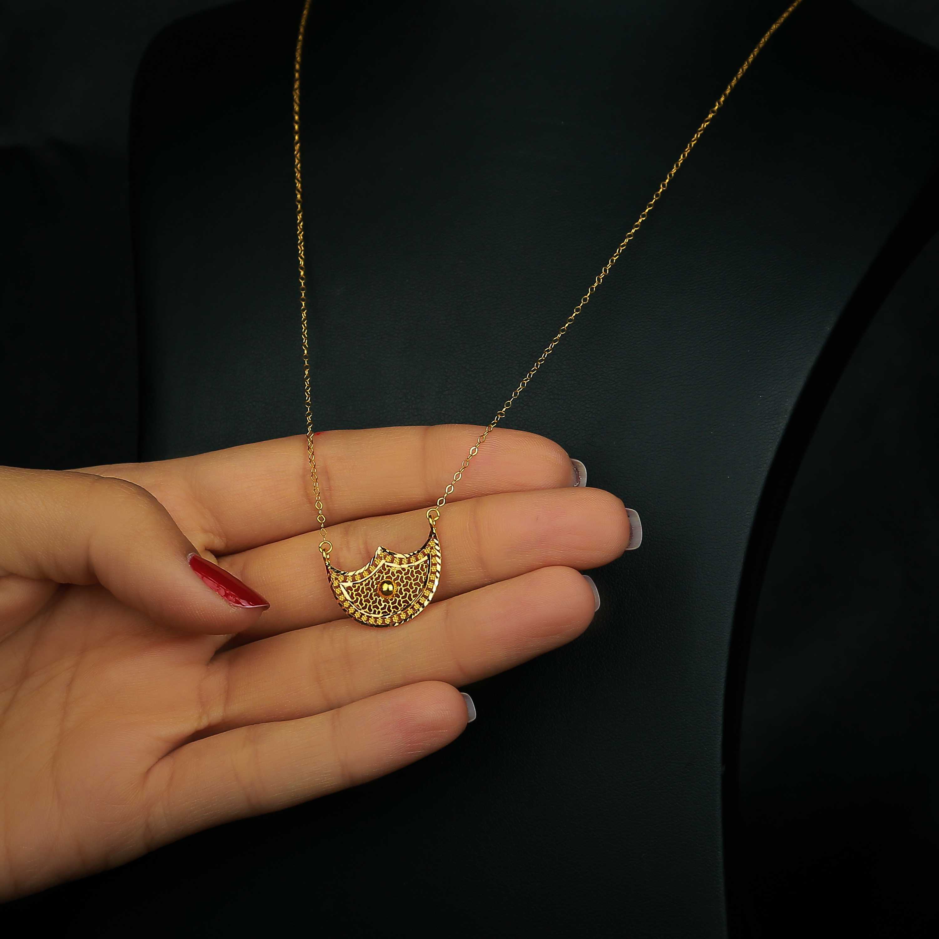 21 karat gold necklace, Turkish made - (H-0642)